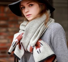 Fox Scarf  Pashmina ,Wrap