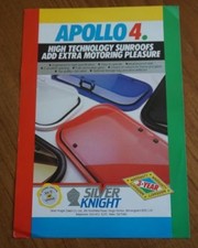 1980s APOLLO 4 POP UP SILVER KNIGHT SUNROOF BROCHURE RETRO SIERRA CAPRI ETC