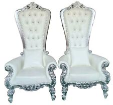 For Hire Silver and White  Throne Chair hire King & Queen!!!