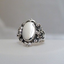 Victorian Scroll Poison Ring -