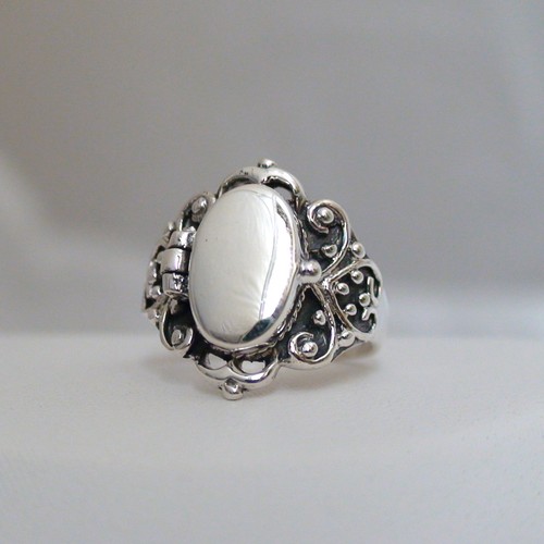 Victorian scroll poison ring - scroll,