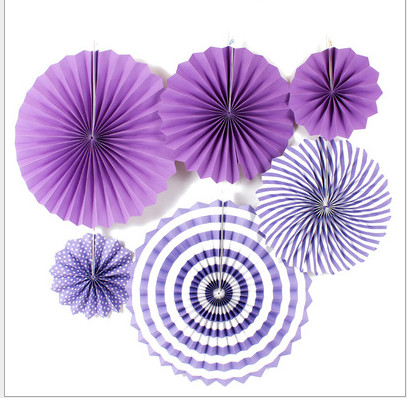 Pack paper fan decorations - 8,