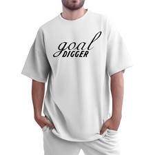 Goal Digger Shirt | Unisex Short Sleeve White Tee | Dream Chaser Gift