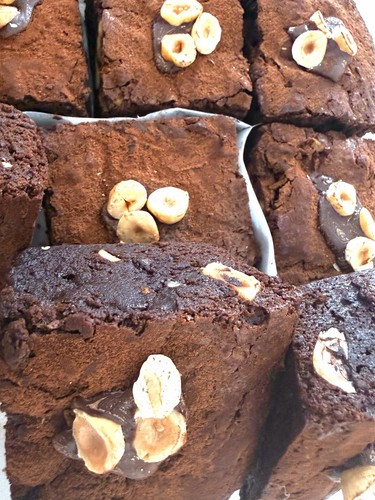 Chocolate hazelnut brownies - hazelnut,