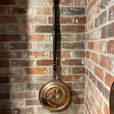 Antique copper bed pan - bed,