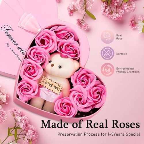 Forever rose with - forever, teddy