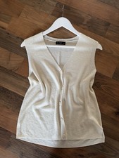 F&F cream knit button front
