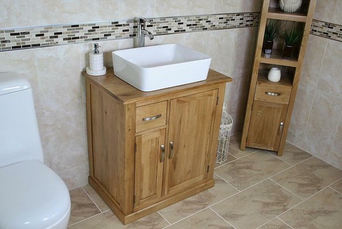 Bathroom vanity unit oak - bathroom,