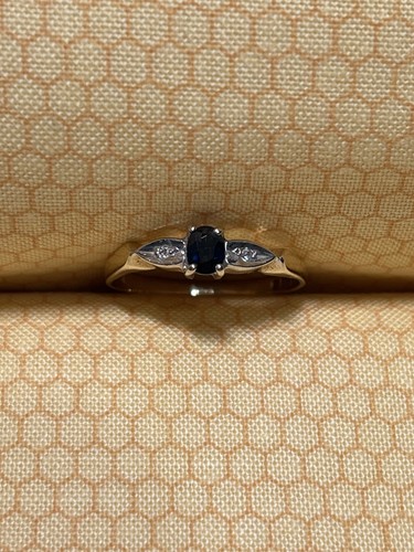 Vintage 9ct gold sapphire - vintage,