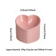 Slanted Ceramic Cat Bowl Stand