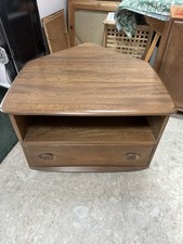 Ercol Windsor corner and wall TV & Video Unit, Model 1130, light Elm