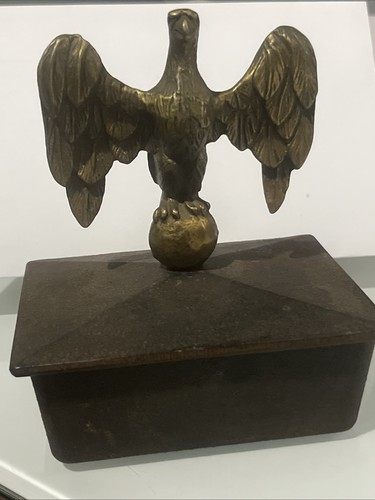 Cast iron box brass eagle - iron,