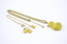 Butler & Wilson Jewellery Rubber Duck Chick Rhinestone Signed Branded  x 3