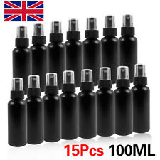 15PCS 100ML Plastic Black Spray Bottle Refillable Small Travel Mist Empty UK