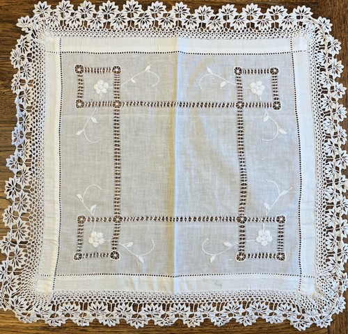 Antique large white handmade - antique,