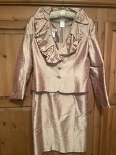 Paule Vasseur Silk MOTB Outfit UK 14-16 Dusky Pink Diane Dress Audrey Jacket