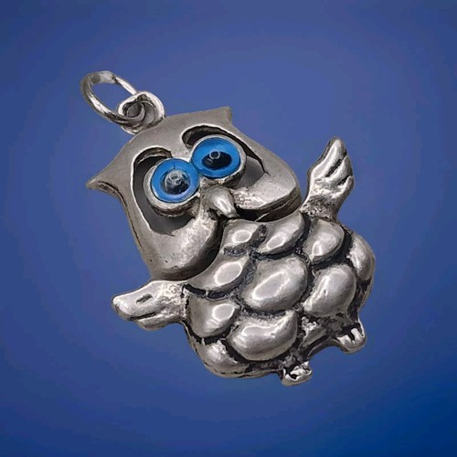 Vintage solid silver owl - vintage,