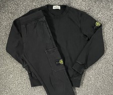 Stone Island Junior Tracksuit Black, Jumper & Joggers 100% Auth Age 10 RRP£280