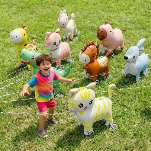 Cartoon animal pulley - cartoon, balloon