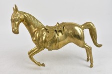 Vintage Large Brass Horse Ornament Galloping Motion Stance Not Boxed Retro