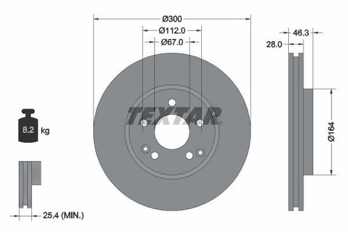 Textar 92106005 front - 92106005, brake