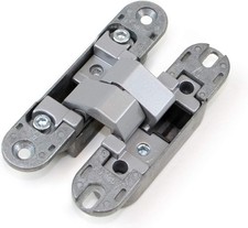 Emuca Invisible Hinges for Access Doors Set of 2 Heavy Duty 40kg 180º Zamak