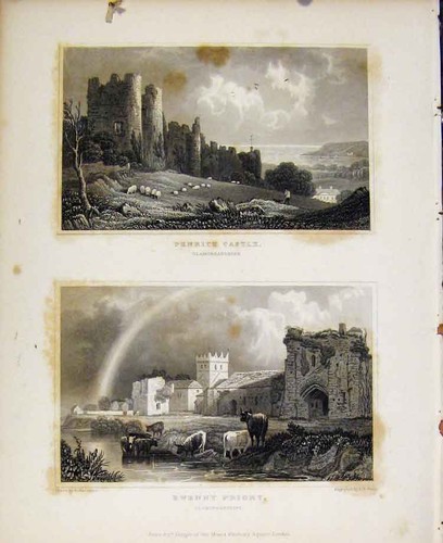 Original old antique - original, print