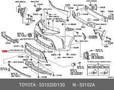 NEW GENUINE Toyota Yaris Front Bumper Grill 53102-0D130