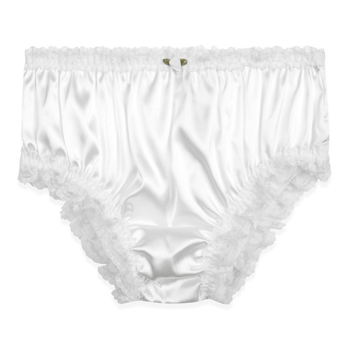 Satin frilly lace sissy - lace,