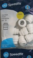 50 X JG JOHN GUEST SPEEDFIT PUSH FIT 15MM REMOVABLE END STOP PSE4615W