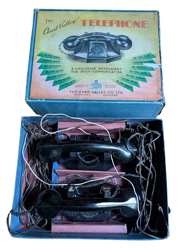 Vintage chad valley telephone - chad,