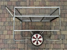 Galvanised 2-Tier Trolley ~ Garden Cart ~ Two Wheeled Steel Sack Barrow