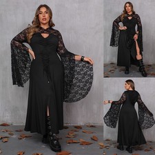 Plus Size Women Gothic Maxi