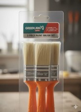 Green Jem 3 Piece Paint Brush