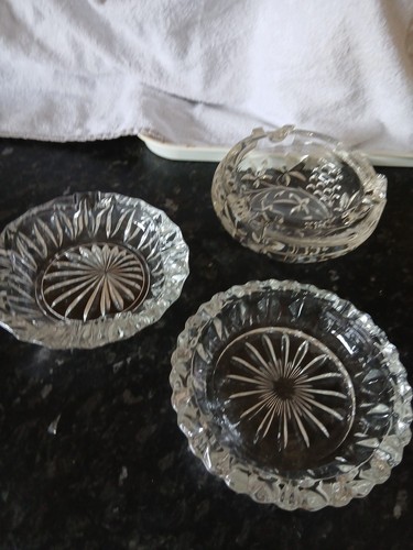 Vintage clear cut glass - clear,