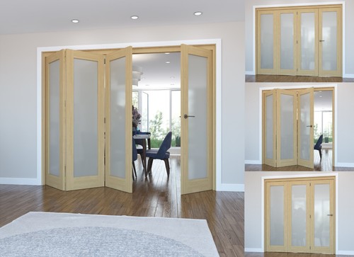 Oak internal bifold - internal, doors