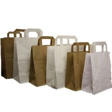 Brown White SOS Bags Takeaway