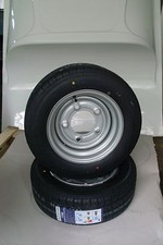 195-60R12C TRAILER WHEEL AND TYRE 5 STUD 6.5 PCD 104/102N  X 2