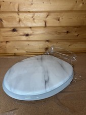 Angel Shield Toilet Seat Molded Wood Toilet Seat- Grey Marble K8