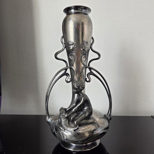 Wmf signed art nouveau vase - signed,