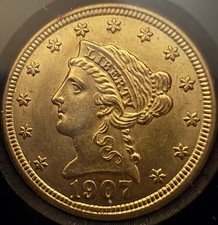 1907 Gold Quarter Eagle Coin