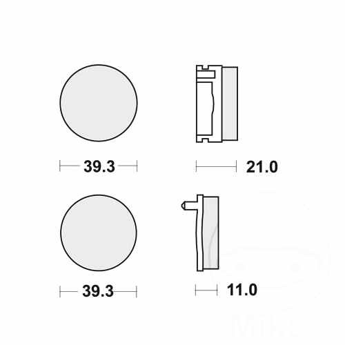 Trw brake pads standard mcb504 - brake,