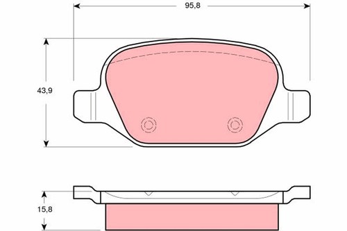 Rear trw gdb1520 brake - rear,