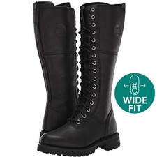 Harley Davidson Walfield Womens Black Zip Up Lace Up Tall Motorcycle Biker Boots
