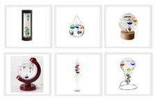 Glass galileo thermometer - galileo,