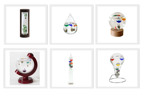 Glass galileo thermometer - glass,