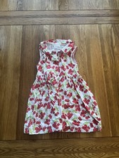 Rachel Riley Cherry Print Jersey Dress 5Y – Girls Red White Cotton Summer