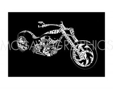 Custom Chopper Motorcycle, LA