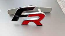 FR Badge Red/chrome Emblem Grill Badge FR For Fits Seat Leon Ibiza Ateca Car