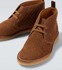 Gucci Brown Suede Lace-Up